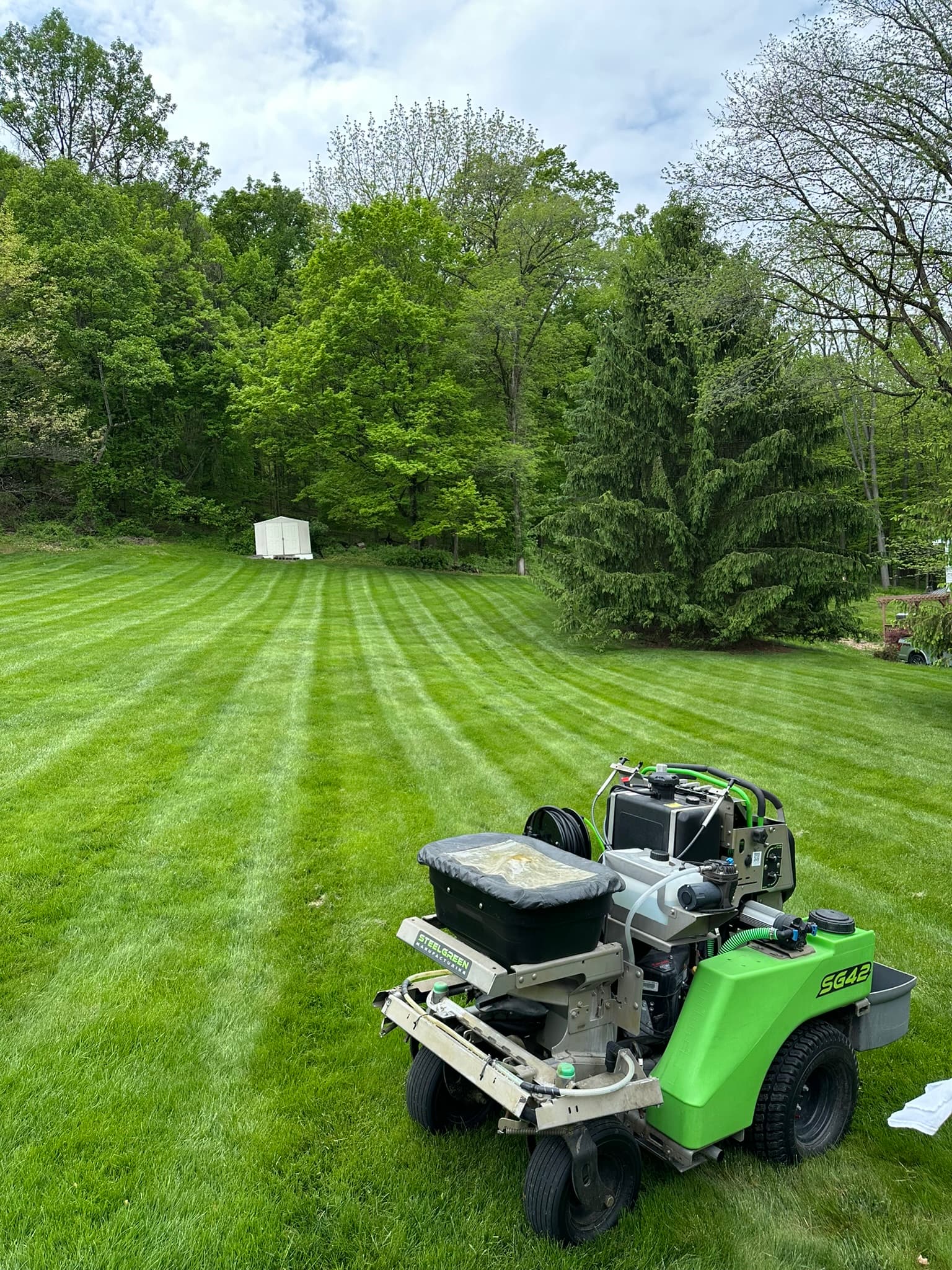 Healthy turf appearance after recurring lawn care visit
