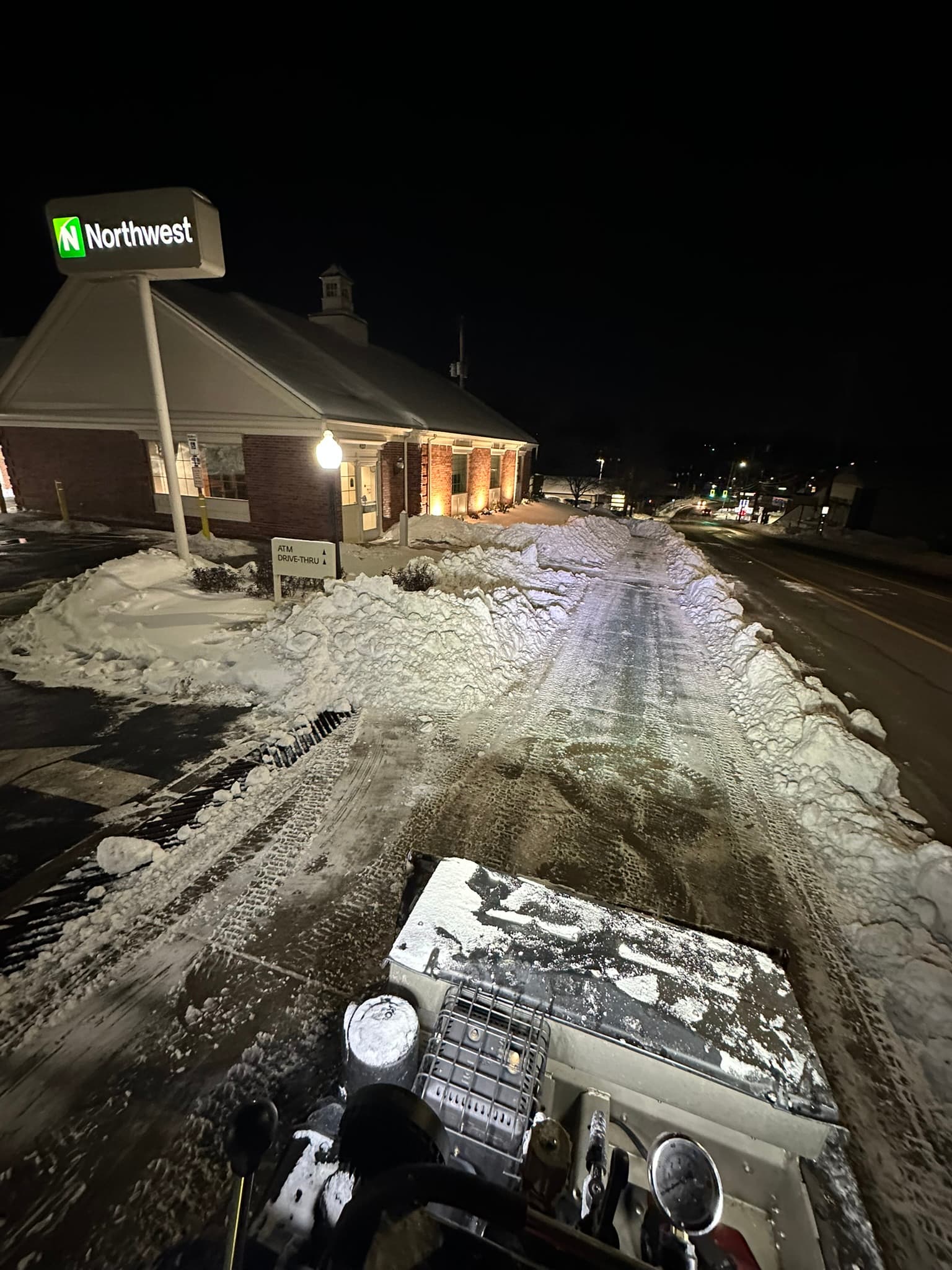 Commercial snow response with wide-area lot clearing